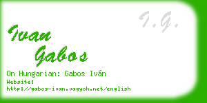 ivan gabos business card