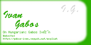 ivan gabos business card